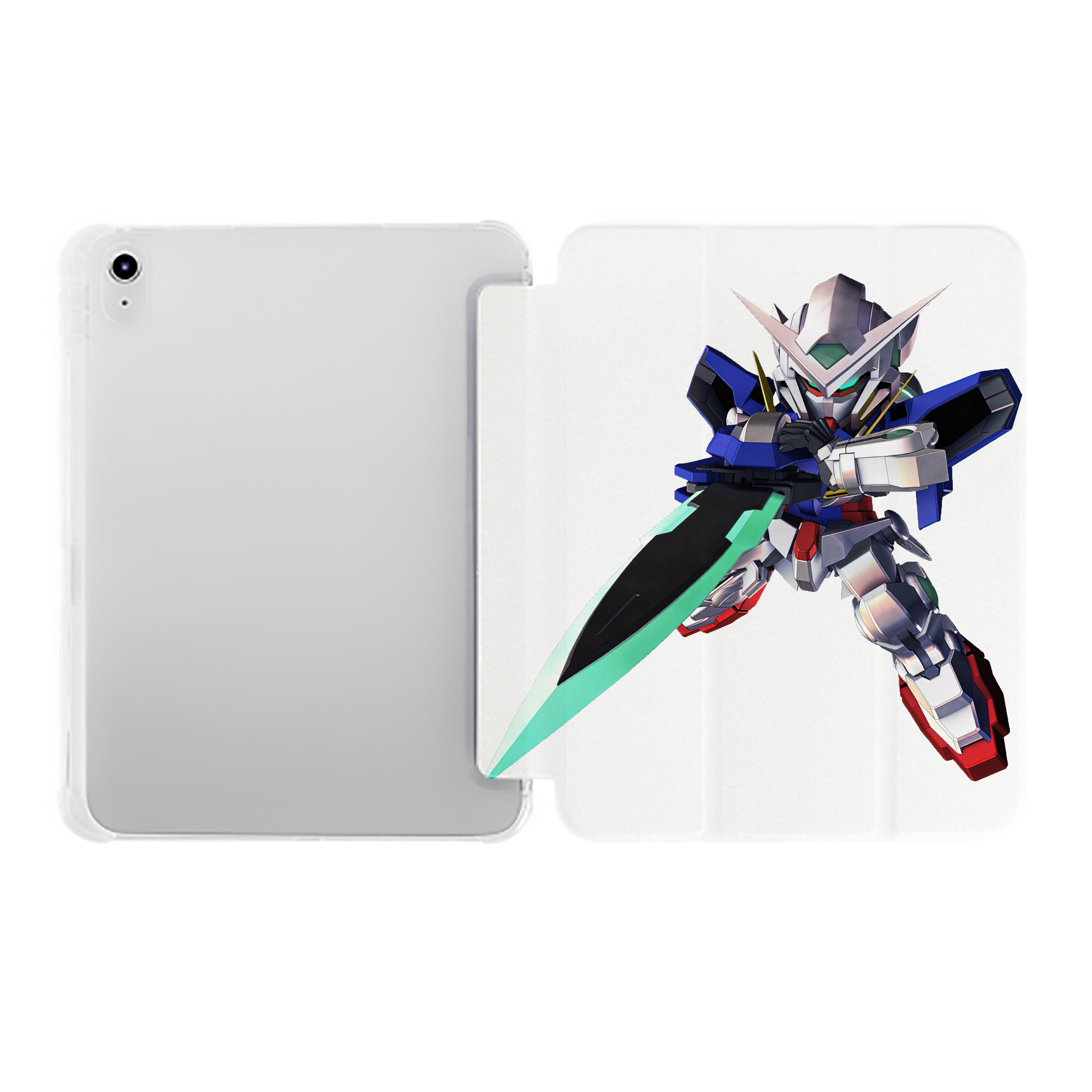 （画像用） 機動戦士ガンダム Mobile Suit Gundam IPad ケース ペン収納付き 三つ折りスタンド PUレザー×シリコン 対応機種9.5/10.5/10.9インチ
